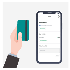 Credit card insertion into the rabbit mobility app